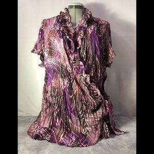 East 5th  Ruffled wrap blouse 2X